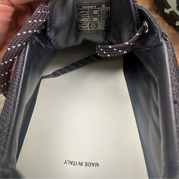 Hugo Boss Arigon Runn Navy/Blue Leather Sneakers Size 45 - Picture 3 of 6